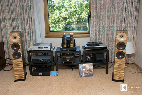 Huge KR Audio tubes powering Odeon hornspeakers