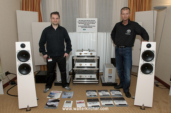 the team of Accustic Arts / Totem Element room: left Zalan Schuster (room acoustics) and myself (Totem, Accustic Arts setup)