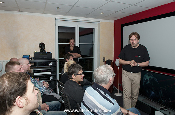 the very interested audience with Michael Holzinger from Sempre Audio web magazine