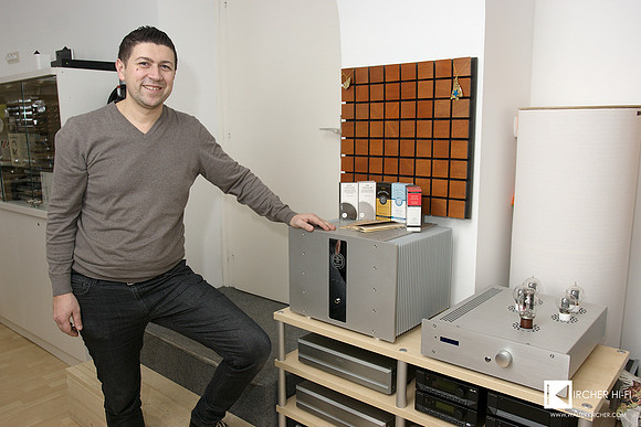 Romeo Barisic in his high-end audio shop in Innsbruck