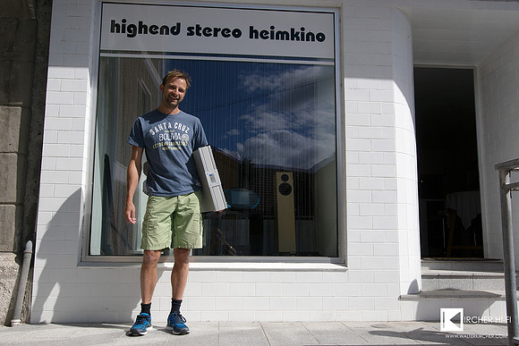 Wolfram Trauner in front of his shop