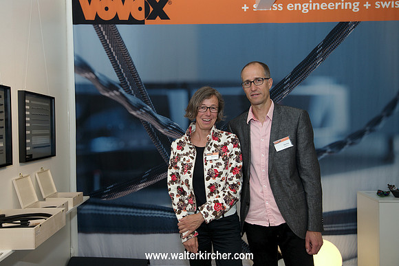HIGH END 2014: Vovox booth with representatives Regine Schwilch and Jürg Vogt