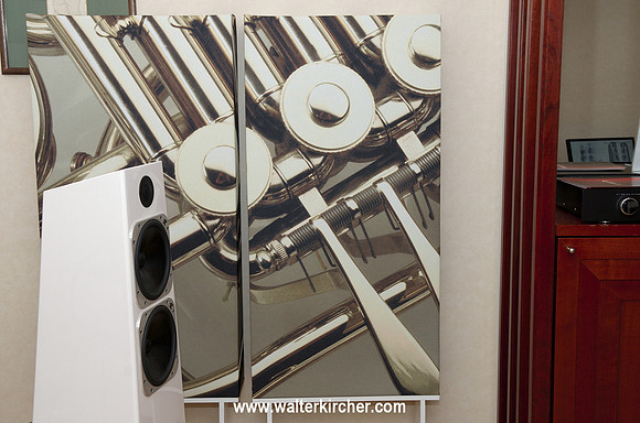 Totem Element Metal speakers with GIK Acoustic elements