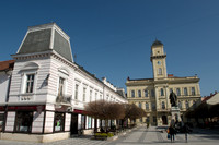 Komarno, Slovakia: downtown, Townhall