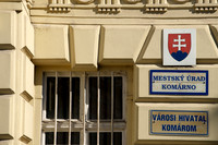 Komarno, Slovakia: downtown, Townhall