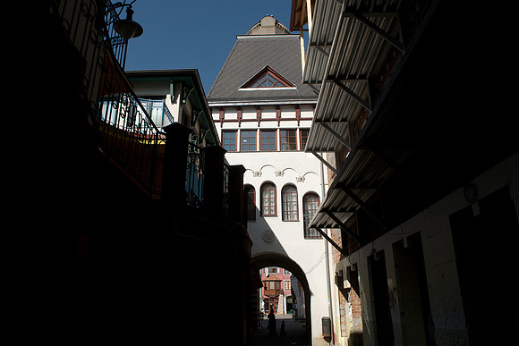 Komarno, Slovakia: downtown, Courtyard of Europe