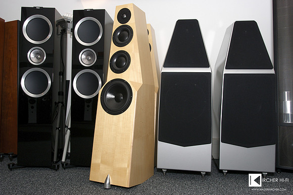 KEF, Totem Acoustic Wind and Wilson Audio speakers