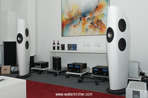 Accustic Arts reference electronics with KEF Blade speakers - setup from weekend before