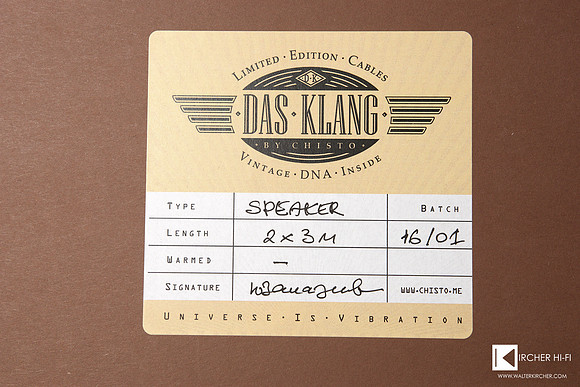 CHISTO Das Klang speaker cables