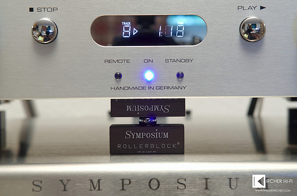 Accustic Arts DRIVE II, Symposium Acoustics Rollerblocks Serie 2+ with G3 balls, Symposium Isis Rack