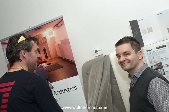 Zalan Schuster (Zalan Schuster Acoustics) with visitor of the High End Slovakia 2013