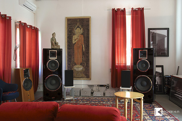 Daniel Hertz loudspeaker parade in Venice studio - M7, the big M1 and small upcoming M8 models
