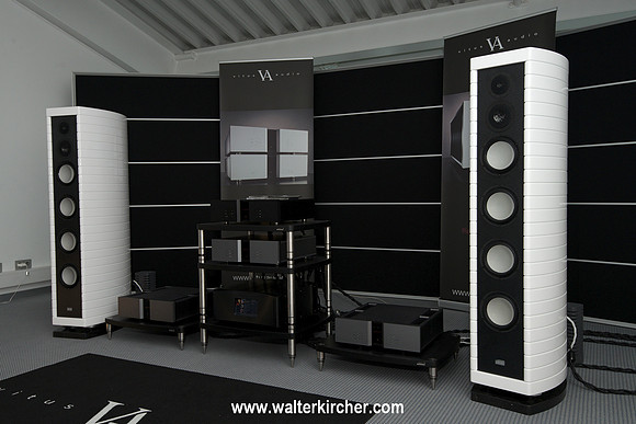 HIGH END 2014: Gauder Akustik Berlina RC 9 speaker with diamond midrange and tweeter - driven by Vitus Audio electronics