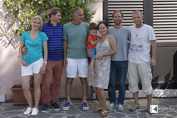 group photo - from left to right: Yuri Zamazeev with his wife Anna, Mark Levinson, my wife Dzhamilya with Alexander, myself and Bjoern Gabriel (Daniel Hertz SA)