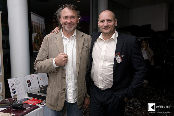 from left: Jazz musician Andrej Turok and hifi dealer Milan Hanzel from Slovakia